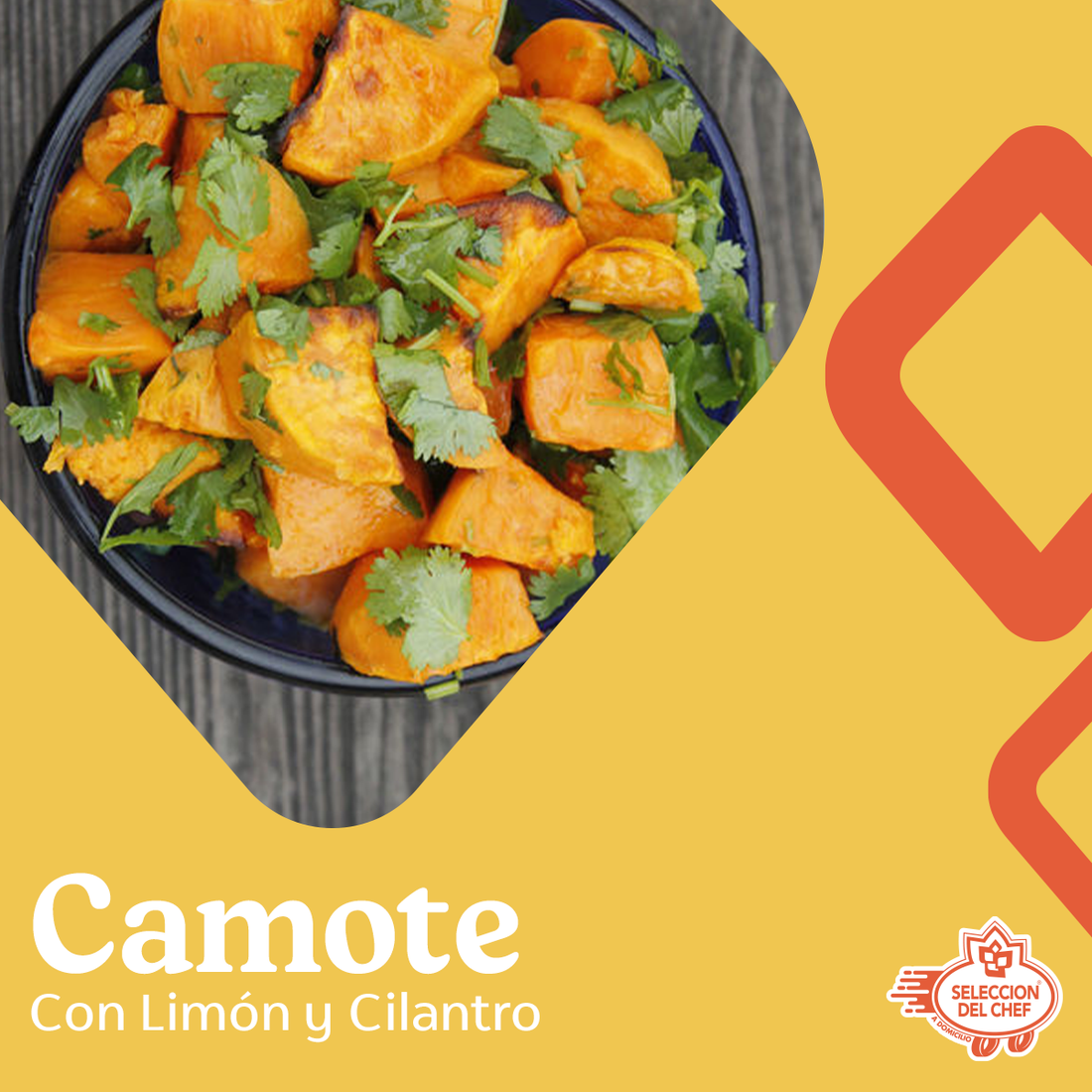 Camote con limón y cilantro