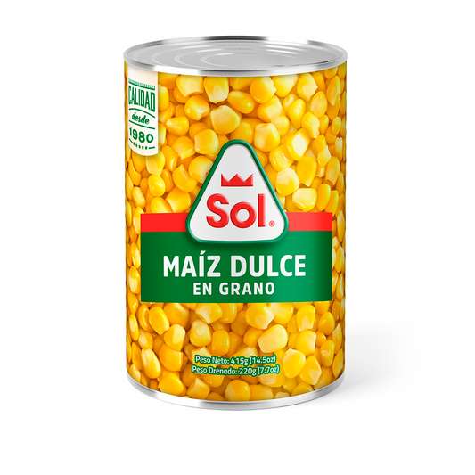 Lata de Maiz Dulce en Grano - 415gr - SOL