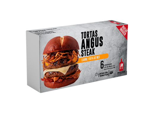 Torta Res Angus Steak - 6 tortas - Procasa - 1.5Lb