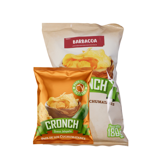PROMO 2X Papas Cronch sabor Barbacoa - Bolsa - 180gr + 70gr