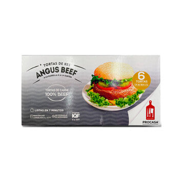 Torta Black Angus Beef - 6 tortas - Procasa - 1.5Lb