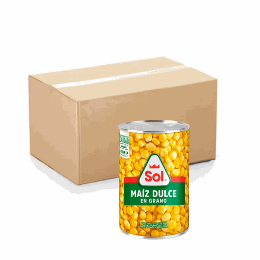 Caja Lata Maiz Dulce en Grano - 24x15oz - SOL