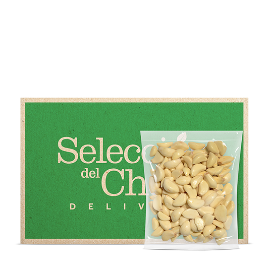 Caja de Ajo Pelado - Selección del Chef - 22 Libras - 1 Lb/Bolsa