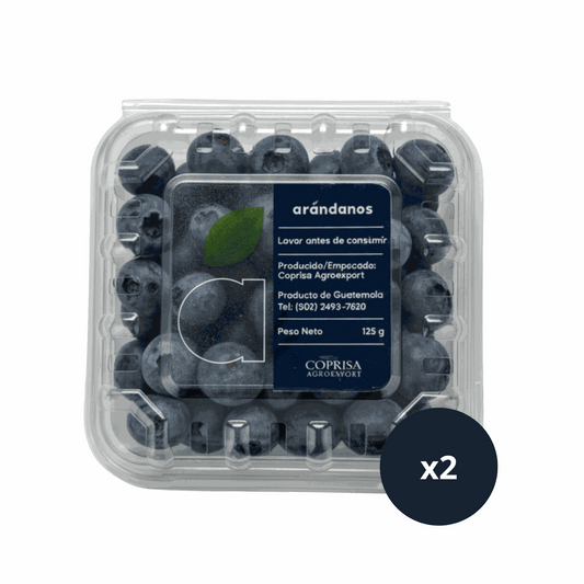 Bandeja de Arándanos del Perú -2x 125 g