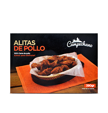 Alitas empanizadas - Pollo Campechano - 390g/caja (Producto bajo pedido)