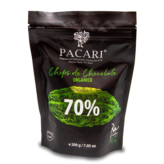 Chispas de chocolate 70 Cacao Organico - Pacari - 200g (PRODUCTO BAJO PEDIDO)