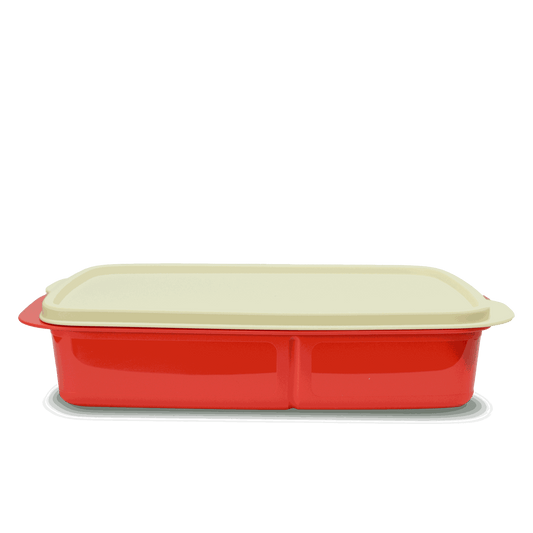 Eco lunch rectangular con divisiones cereza - Tupperware - UN