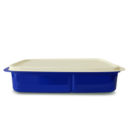 Eco Lunch rectangular con divisiones azul - Tupperware - UN