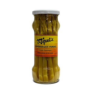 Frasco de espárragos verdes Miguels 330g
