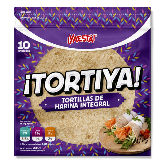 Tortiya de Harina Integral 240g - Ya Esta