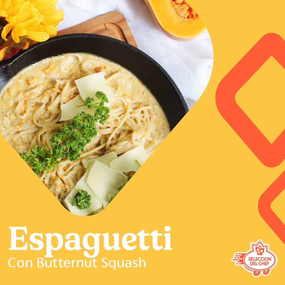 Espaguetti con Butternut squash