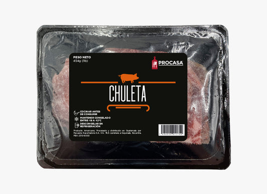 Chuleta Fresca 4x1 - Procasa - 1lb x paquete