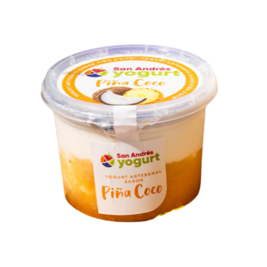 Bote Yogurt Sabor Piña Coco - 16oz - San Andres