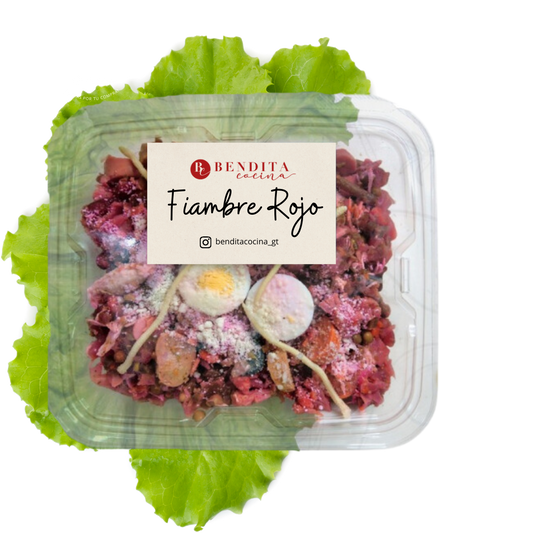 Fiambre Rojo preparado 1lb - Bendita Cocina