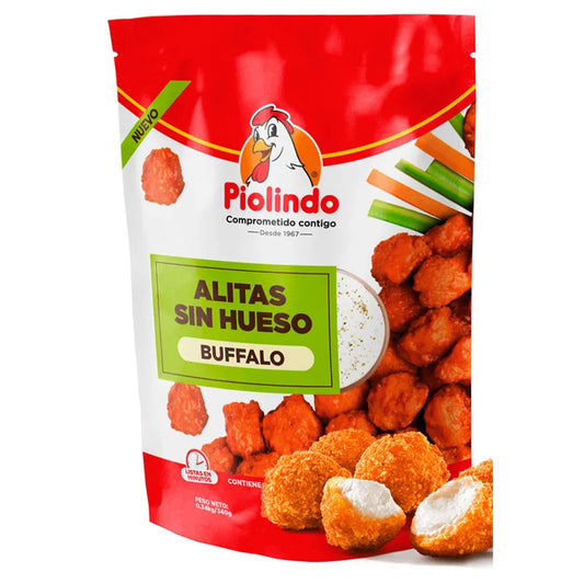 Alitas Sin Hueso Buffalo 0.75Lb - Pio Lindo