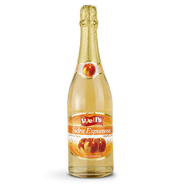 Botella Sidra - Wells -  sin alcohol - 750ml - Sabor Melocotón