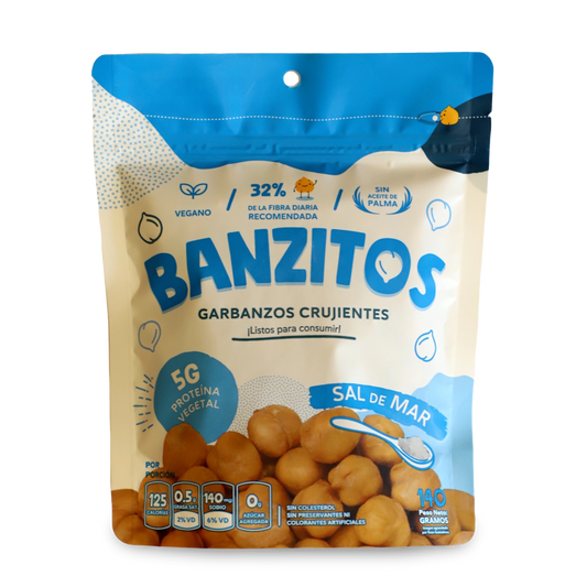 Banzitos Crujientes sabor Sal de Mar - Yummus Foods - 140g