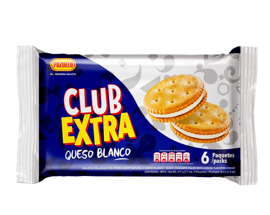 Galleta Club Extra sabor Queso Blanco - 6x36g - Pozuelo
