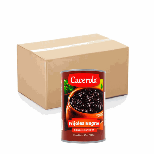 Caja Lata Frijol Negro Entero - 24x15oz - SOL