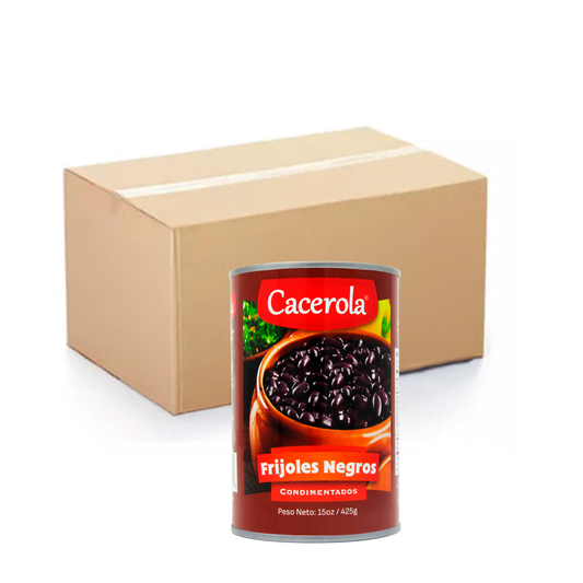 Caja Lata Frijol Negro Entero - 24x15oz - SOL