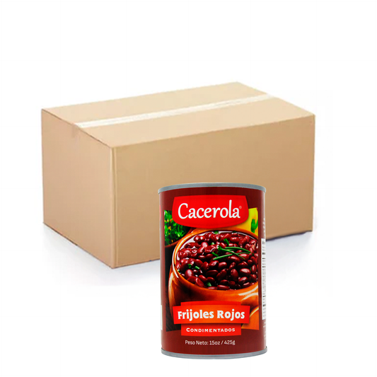 Caja Lata Frijol Rojo Entero - 24x15oz - SOL