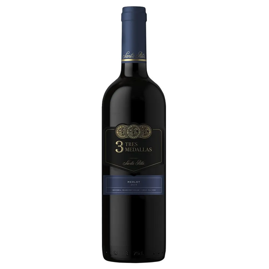 Vino Santa Rita 3 medallas - Merlot - 750ml