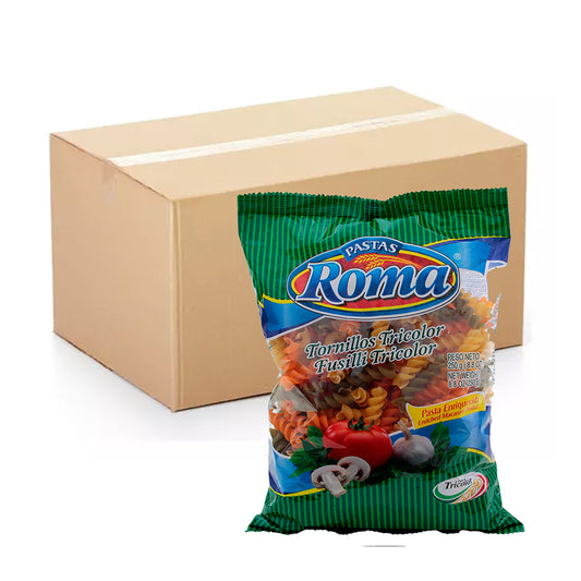 Caja Tornillo Tricolor - Pasta Roma - 27 Unidades - 250g