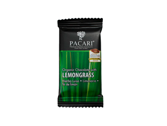 Mini Chocolate Pacari Organico - Esencia Lemongrass - 10g