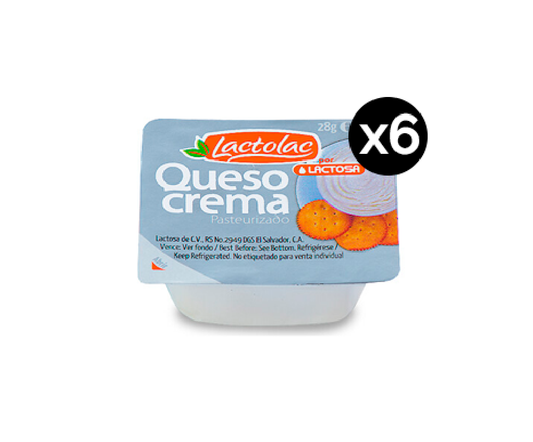 Mini Porciones Queso Crema - Lactolac - 6x28g