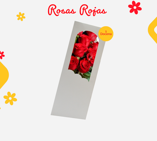 Rosas rojas - 12 Unidades (ENVÍO GRATIS) PRODUCTO BAJO PEDIDO