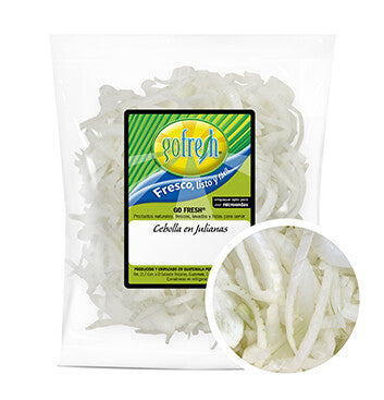 Cebolla Blanca Corte Juliana - Gofresh - Bolsa - 1 Lb (bajo pedido)