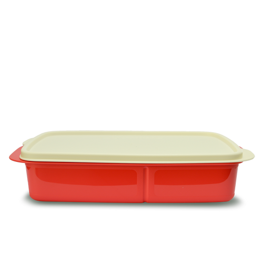 Eco lunch rectangular con divisiones cereza - Tupperware - UN