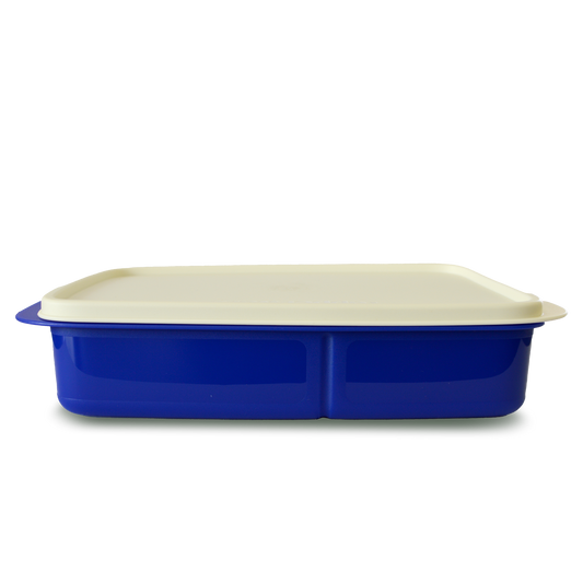 Eco Lunch rectangular con divisiones azul - Tupperware - UN
