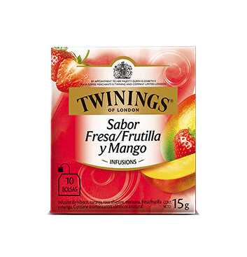 Té Fresa, Frutilla y Mango - Twinings - 15g/10 sobres