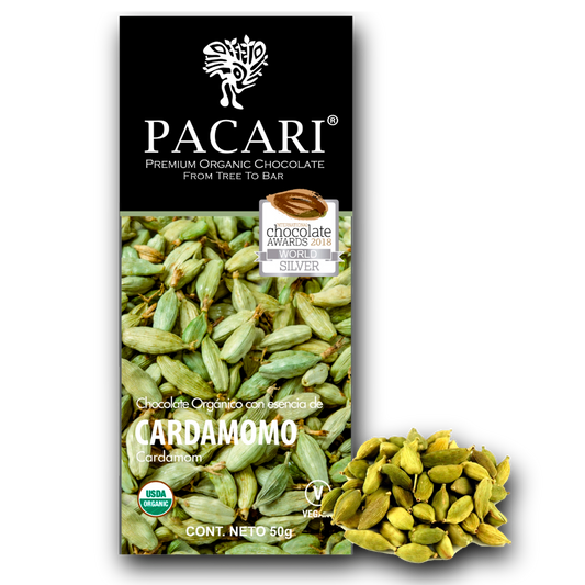 Chocolate Pacari Organico - 60 Cacao Cardamomo - 500gr