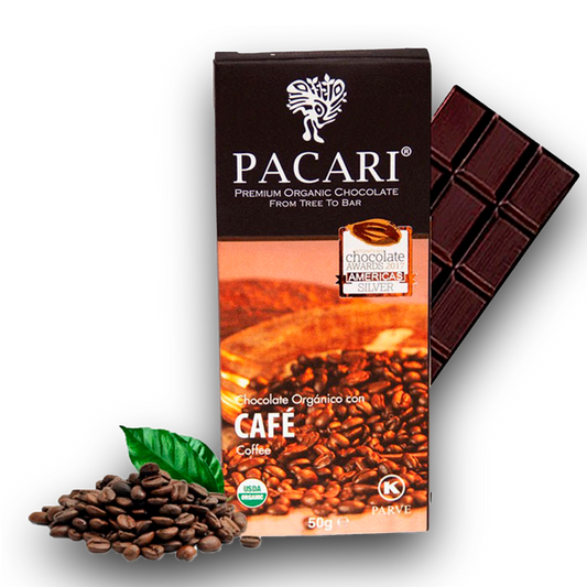 Chocolate Pacari Organico – 60 Cacao con Cafe - 500g
