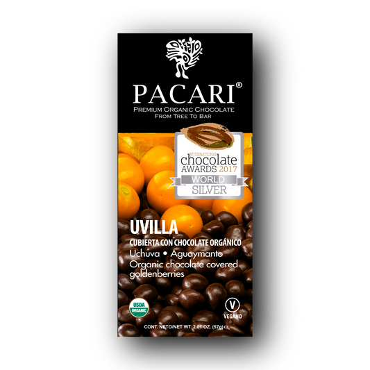 Chocolate Pacari Organico - Uvillas Cubiertas de Chocolate - 500g